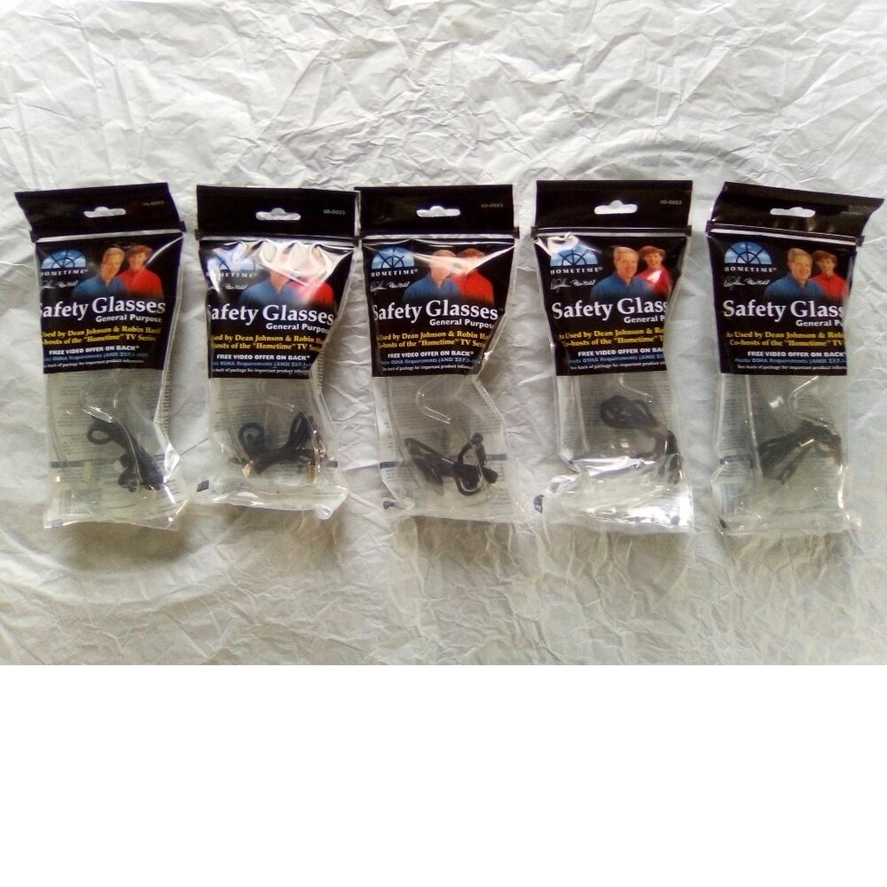 5 Pairs of Hometime Safety Glasses - General Purpose